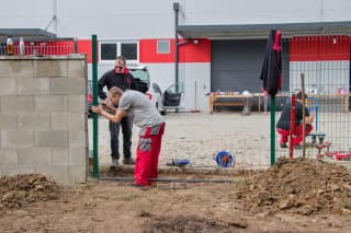 Bránka v priebehu prác